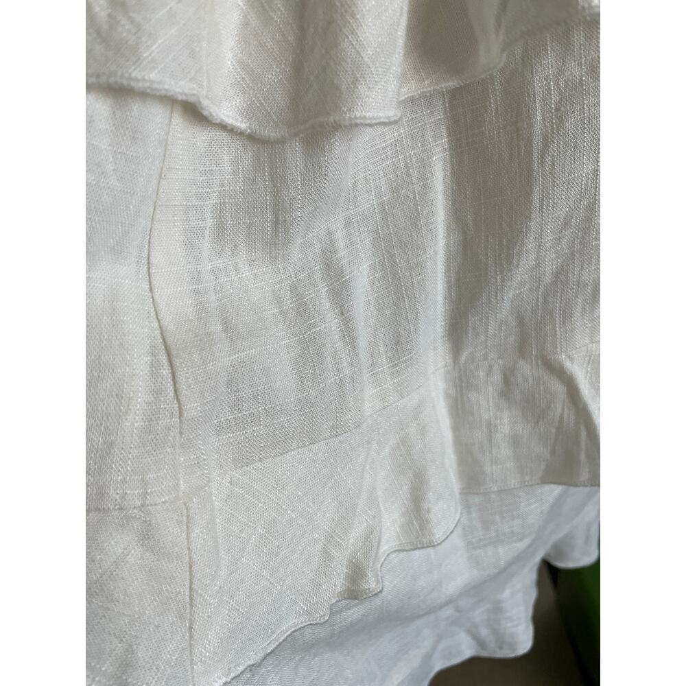 White Ruffle Tie-Back Sundress - Picture 9 of 10